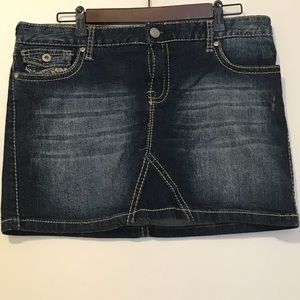 Denim mini skirt